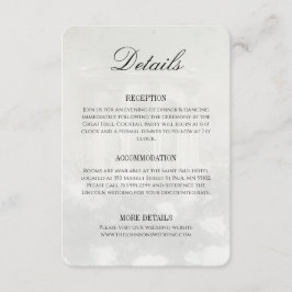 エレガントなビンテージオイルペインティングの結婚式詳細カード エンクロージャーカード
