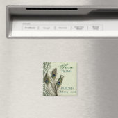 エレガントなビンテージカントリー ペコック セーブザデート マグネット (インサイチュ (食洗機))