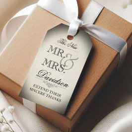 エレガントなビンテージタイポグラフィ 古典的な結婚式 ギフトタグ