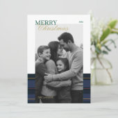 エレガントなビンテージ タルタン プリントのホリデー カード (スタンド正面)