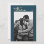 エレガントなビンテージ タルタン プリントのホリデー カード (正面)