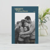 エレガントなビンテージ タルタン プリントのホリデー カード (スタンド正面)