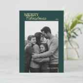 エレガントなビンテージ タルタン プリントのホリデー カード (スタンド正面)