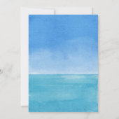 エレガントなビーチと海軍の結婚式の予告 招待状 (裏面)