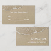 エレガントなビーチのアポイントメント 予約カード (正面/裏面)