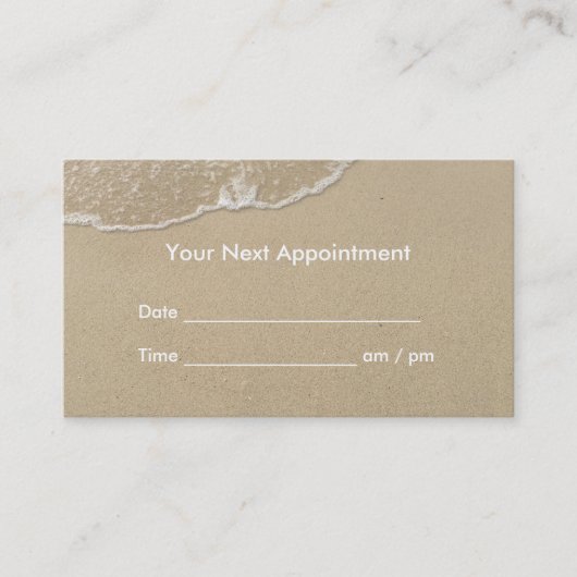 エレガントなビーチのアポイントメント 予約カード (正面)