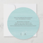 エレガントなビーチの水彩画トロピカルサンドダラー 招待状 (裏面)