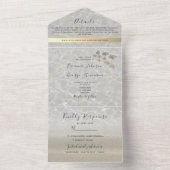 エレガントなビーチウェディングオールインワン招待状 オールインワン招待状 (内側)