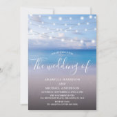 エレガントなビーチウェディング 招待状 (正面)