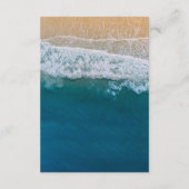 エレガントなビーチブルーオーシャンウェディングウィッシュウェル エンクロージャーカード (裏面)