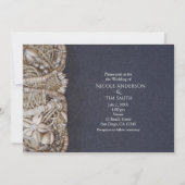 エレガントなビーチプカシェル ウェディング招待状 招待状 (正面)