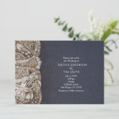 エレガントなビーチプカシェル ウェディング招待状 招待状 (スタンド正面)