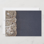 エレガントなビーチプカシェル ウェディング招待状 招待状 (裏面)