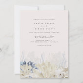 エレガントなビーチ ウェディング  Coastal Wedding 招待状 (正面)