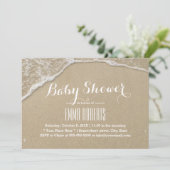 エレガントなビーチ＆シーウォーターのベビーシャワー 招待状 (スタンド正面)