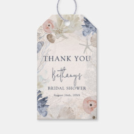 エレガントなビーチ ナウチカル ブライダルシャワー 感謝祭 ギフトタグ