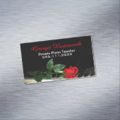 エレガントなピアノの教師ビジネス磁石 マグネット名刺 (インサイチュ)