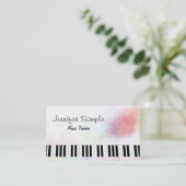 エレガントなピアノ音楽の先生のプロフェッショナル 名刺 (スタンド正面)