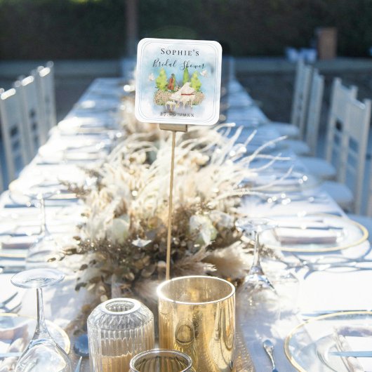 エレガントなピアノ ヴァイオリン ハト 花 ブライダルシャワー スクエアシール