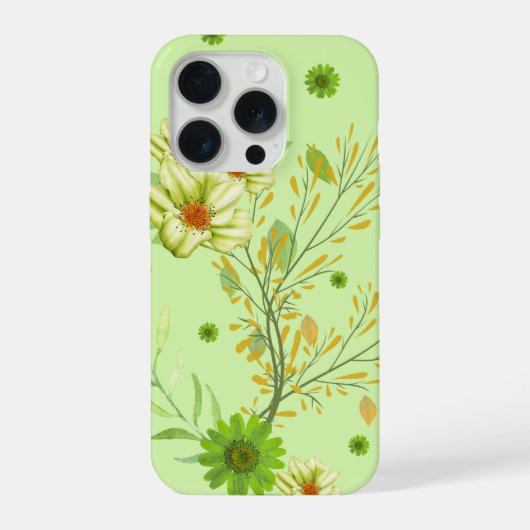 エレガントなピスタチオグリーンのスマホウォレット iPhoneケース (裏面)