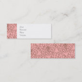 エレガントなピンクおよびブラウンの花のスケッチのスケッチ スキニー名刺 (正面/裏面)