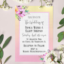 エレガントなピンクとイエローのペチュニアの花のウェディング