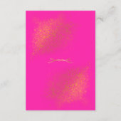 エレガントなピンクとゴールドの結婚式詳細カード エンクロージャーカード (裏面)