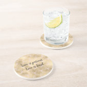 エレガントなピンクとゴールドの花柄レース コースター (側面)