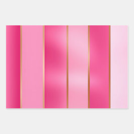 エレガントなピンクとゴールド  ラッピングペーパーシート