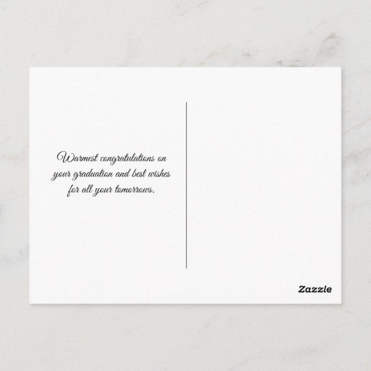 エレガントなピンクとシルバーのお祝い 卒業おめでとう ポストカード (裏面)