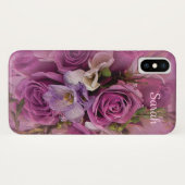 エレガントなピンクとパープルのバラの花束 Case-Mate iPhoneケース (裏面(横))