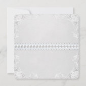 エレガントなピンクとブルーの双子ベイビーシャワー 招待状 (裏面)