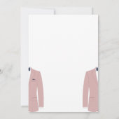 エレガントなピンクとブルーの同性婚 ウェディング招待状 招待状 (裏面)