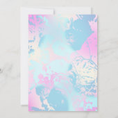 エレガントなピンクとブルーの水彩ジェンダー・リベール・パーティー 招待状 (裏面)