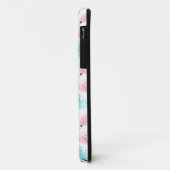 エレガントなピンクとブルーの花柄 Case-Mate iPhoneケース (裏面/左)