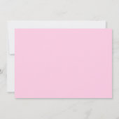 エレガントなピンクとホワイトのダマスク ベビーシャワー招待状 招待状 (裏面)