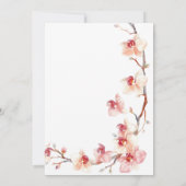 エレガントなピンクとホワイトのランカイの花束の結婚前お披露目パーティー 招待状 (裏面)