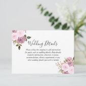エレガントなピンクとローズゴールドのウェディングレセプションの詳細 エンクロージャーカード (スタンド正面)