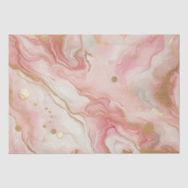エレガントなピンクとローズゴールドの箔マーブル 薄葉紙