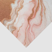 エレガントなピンクとローズゴールドの箔マーブル 薄葉紙 (詳細)