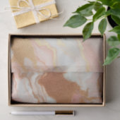 エレガントなピンクとローズゴールドの箔マーブル 薄葉紙 (ギフト)