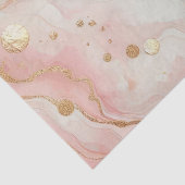 エレガントなピンクとローズゴールドの箔大理石 薄葉紙 (詳細)