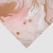 エレガントなピンクとローズゴールドの箔大理石 薄葉紙 (詳細)
