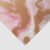 エレガントなピンクとローズゴールドの箔大理石 薄葉紙 (詳細)