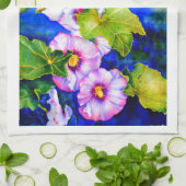 エレガントなピンクと白の水彩花園 キッチンタオル (折り畳み)