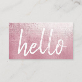 エレガントなピンクのこんにちはイベントプランナーの名刺 名刺