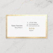 エレガントなピンクのこんにちはイベントプランナーの名刺 名刺 (裏面)