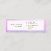 エレガントなピンクのこんにちはプランナーの小型名刺 スキニー名刺 (裏面)