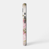 エレガントなピンクのアジサイ 水彩画 iPhone 16ケース (左側面)