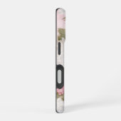 エレガントなピンクのアジサイ 水彩画 iPhone 16ケース (右側面)
